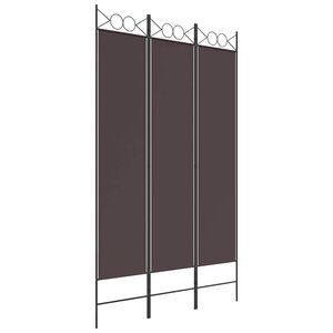 vidaXL Paravan 3-delni rjav 120x200 cm blago