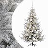 vidaXL Umetna božična jelka z bučko 120 cm 150 LED Toplo bela