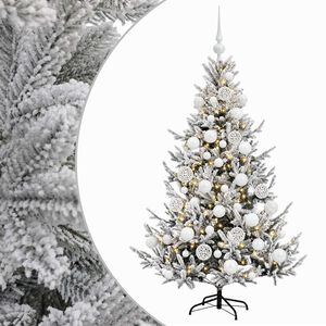 vidaXL Umetna božična jelka z bučko 120 cm 150 LED Toplo bela