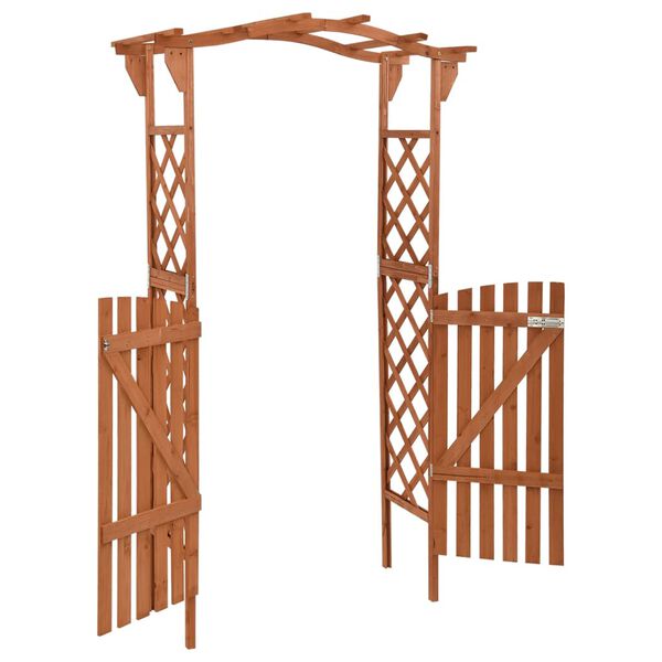 vidaXL Pergola z vrati 116x40x204 cm trden les jelke