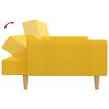 vidaXL Kavč dvosed z leži&scaron;čem in stolčkom rumeno blago