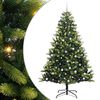 vidaXL Umjetno hinged božično drevo 300 LED Zelena 240 cm PVC in PE