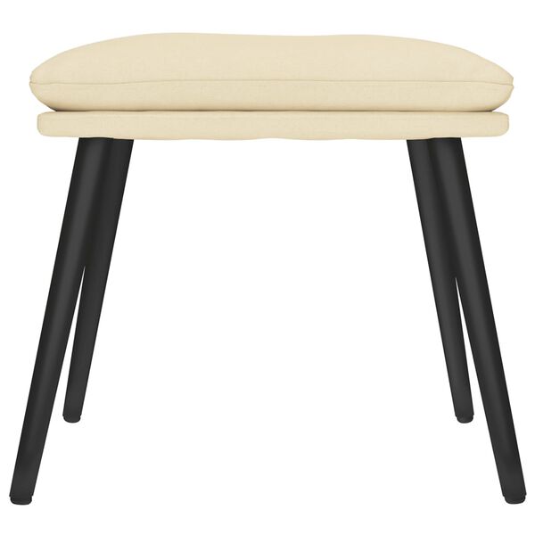 vidaXL Stolček za noge krem 45x29,5x35 cm blago