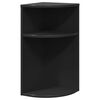 vidaXL Stranska miza Črna 29,6 x 29,6 x 60 cm Konstruiran les