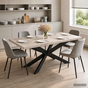 vidaXL Jedilna miza 180x90x76 cm trden beljen mangov les