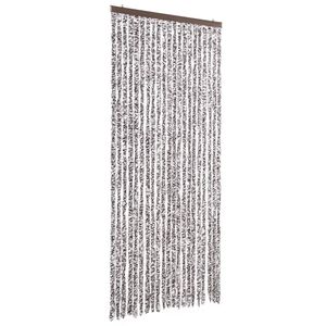 vidaXL Zavesa proti mrčesu iz &scaron;enilje 90x220 cm rjava in bež