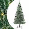 vidaXL Umjetno božično drevo s snežno obloženimi vejicami in LED lučko