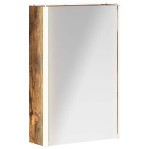 vidaXL Kopalni&scaron;ka ogledalna omara Dimljeni oreh 33 x 11,5 x 50 cm