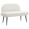 vidaXL Oblazinjena klop z naslonom Bela 110 x 60 x 76 cm Umetno usnje