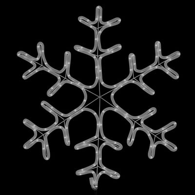 vidaXL Božična figura snežinka 144 toplo belih LED lučk 59x59 cm