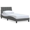 vidaXL Posteljni okvir brez vzmetnice Hanko temno siv 80x200 cm blago