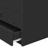 vidaXL Dnevna postelja s predalom Črna 100 x 200 cm Konstruiran les