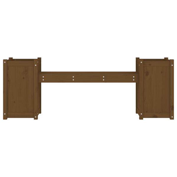 vidaXL Klop z visoko gredo medeno rjava 180x36x63 cm trdna borovina