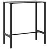 vidaXL Barska miza črna 100x50x110 cm pra&scaron;no barvano jeklo