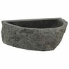 vidaXL Stenski umivalnik Siva 37 x 30 x 12 cm Rečni kamen