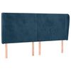 vidaXL Vzglavje z u&scaron;esi temno modra 163x23x118/128 cm žamet