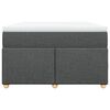 vidaXL Box spring postelja z vzmetnico temno siva 120x200 cm blago