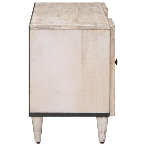 vidaXL TV omarica s predalom Bela 105 x 33,5 x 46 cm Masiven les manga