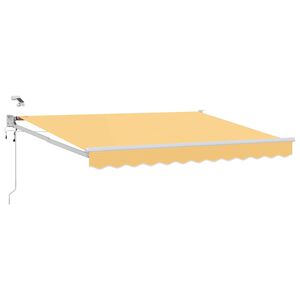 vidaXL Električni zložljiv senčnik Pe&scaron;čena 100% poliester in aluminij