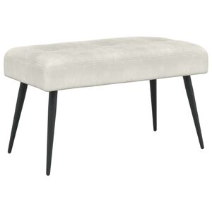 vidaXL Klop s gumbnim oblazinjenjem Krem 80 x 40 x 46 cm Žamet
