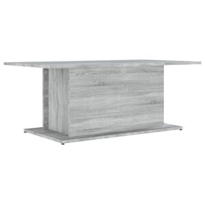 vidaXL Klubska mizica siva sonoma 102x55,5x40 cm iverna plo&scaron;ča