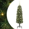 vidaXL Umestno božično drevo Zelena 120 cm PVC in Jeklo in Plastika