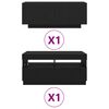 vidaXL Komplet TV omaric 2 pcs Črna 180 x 35 x 40 cm Konstruiran les