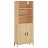 vidaXL Visoka komoda sonoma hrast 69,5x34x180 cm inženirski les