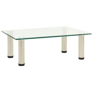 vidaXL TV stojalo prozorno 40x35x17 cm kaljeno steklo