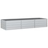 vidaXL Visoka greda 240x80x45 cm pocinkano jeklo srebrna