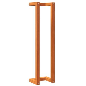 vidaXL Stojalo za brisače vo&scaron;čeno rjavo 23x18x90 cm trdna borovina