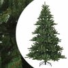 vidaXL Umetno Zložljivo Božično Drevo Zelena 240 cm PVC, jeklo