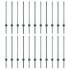 vidaXL Steber ograje. 22 pcs Zelena 120 cm Jeklo