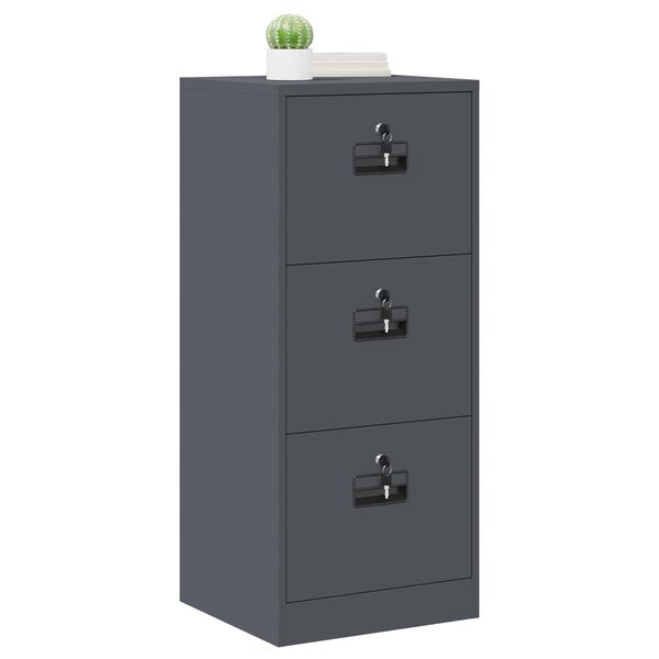 vidaXL Kabinet za datoteke s predalom Antracit 45,5 x 42 x 106,5 cm