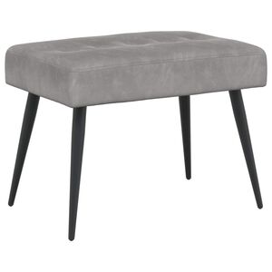 vidaXL Klop s gumbnim oblazinjenjem Svetlo siva 60 x 40 x 45 cm Žamet