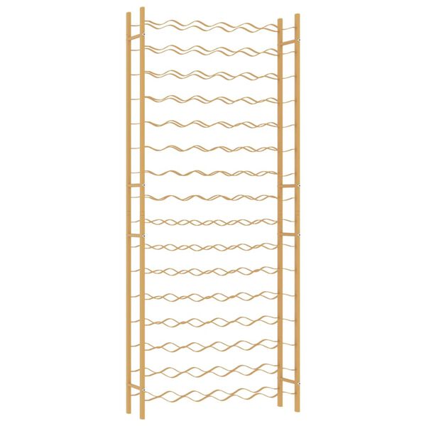 vidaXL Stojalo za vino za 96 steklenic zlata kovina