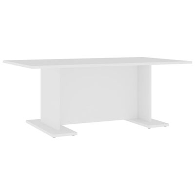 vidaXL Klubska mizica bela 103,5x60x40 cm iverna plošča