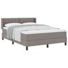 vidaXL Postelja z vzmetnico z blazino Taupe 200 x 140 cm blago