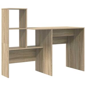vidaXL Miza Sonoma hrast Inženirski les 131,5 x 50 x 106,5 cm