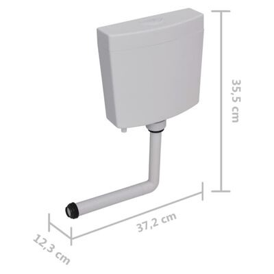 vidaXL WC kotliček z dovodom vode na dnu 3/6 L siv