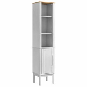 vidaXL Visoka kopalni&scaron;ka omara FLORO Bela 35 x 30 x 160 cm