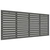 vidaXL Stensko posteljno vzglavje sivo 156x3x91,5 cm trdna borovina