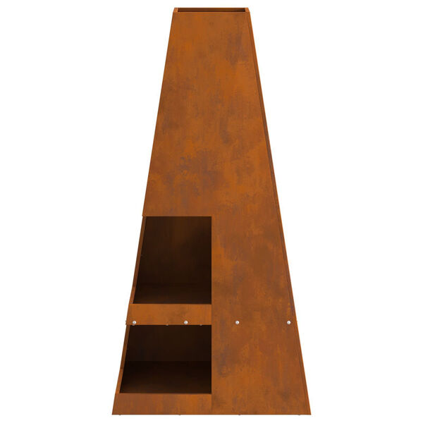 vidaXL Ogenj Rjava 50 x 50 x 100 cm Jeklo