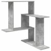 vidaXL Stenska polica Betonsko siva 67 x 67 x 87 cm Inženirski les