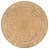 vidaXL Preproga iz pletene jute 180 cm okrogla
