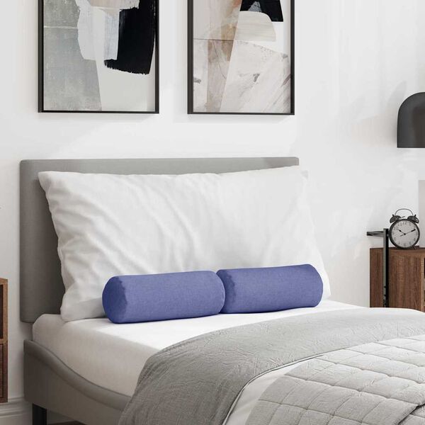 vidaXL Blazine 2 pcs Jeans modra &Oslash; 15 x 40 cm blago