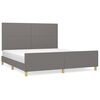vidaXL Posteljni okvir brez vzmetnice temno siv 160x200 cm blago