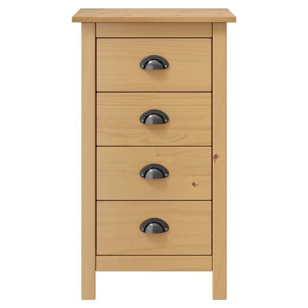 vidaXL Komoda Hill 46x35x80 cm trdna borovina