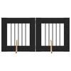 vidaXL Vrata za pse z stojali 2 pcs Črni hrast 60 x 60 cm