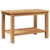 vidaXL Klubska miza s polico Rjava 70 x 40 x 45 cm Trden tikov les